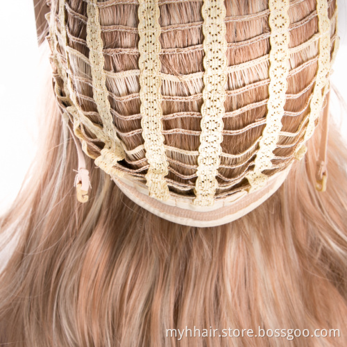 Body Wave Synthetic Hair Wig For Women,24 Inch afro wig cosplay,Blonde Ombre color Hair Long